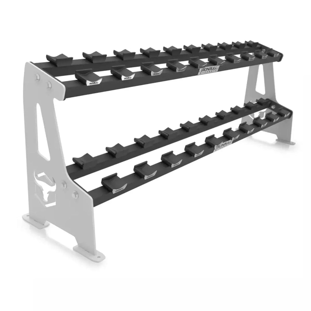 Iron Bull Strength Commercial 2-Tier Dumbbell Rack Strength Iron Bull Strength White