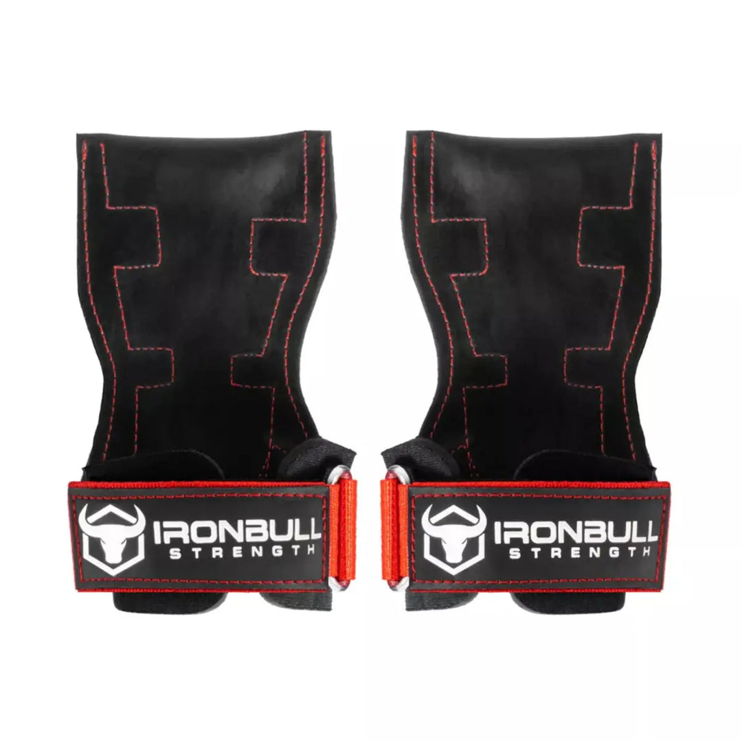 Iron Bull Strength EZ Gripz V2 Lifting Hooks Iron Bull Strength Medium / Black/Red