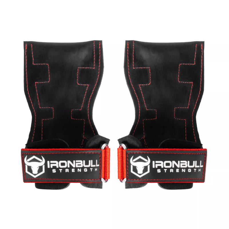 Iron Bull Strength EZ Gripz V2 Lifting Hooks Iron Bull Strength Medium / Black/Red