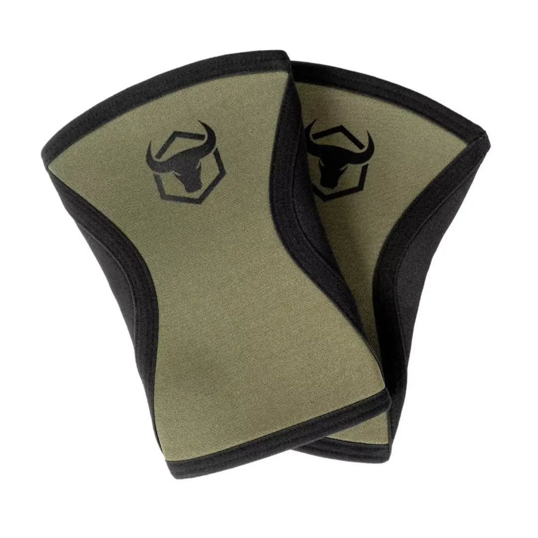 Iron Bull Strength Performance 5mm Knee Sleeves Knee Sleeves Iron Bull Strength Milspec Green S
