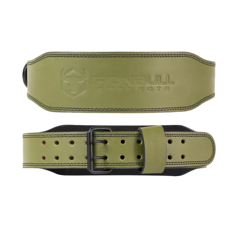 Iron Bull Strength Unleash 7mm Leather Lifting Belt Lifting Belts Iron Bull Strength Milspec Green Small