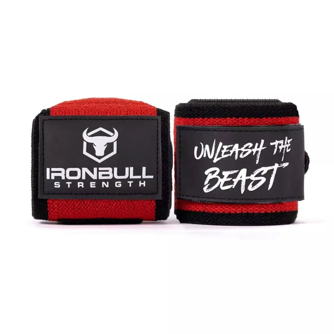 Iron Bull Strength Unleash Wrist Wraps Accessories Iron Bull Strength Red