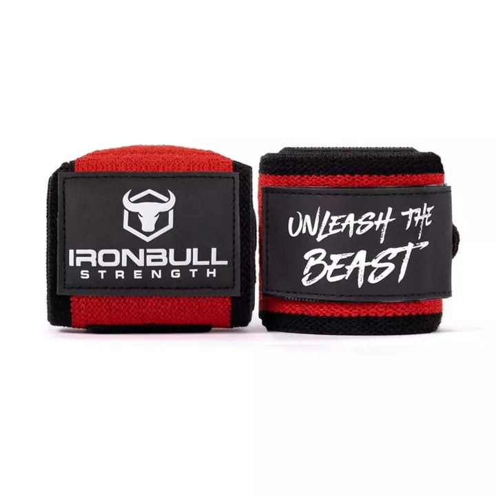 Iron Bull Strength Unleash Wrist Wraps Accessories Iron Bull Strength Red