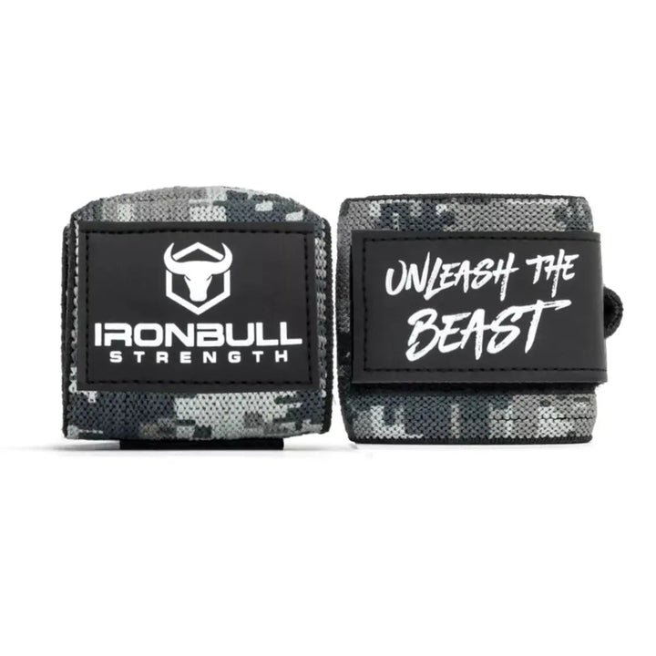 Iron Bull Strength Unleash Wrist Wraps Accessories Iron Bull Strength Camo White