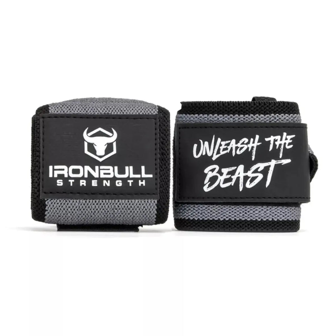 Iron Bull Strength Unleash Wrist Wraps Accessories Iron Bull Strength Grey