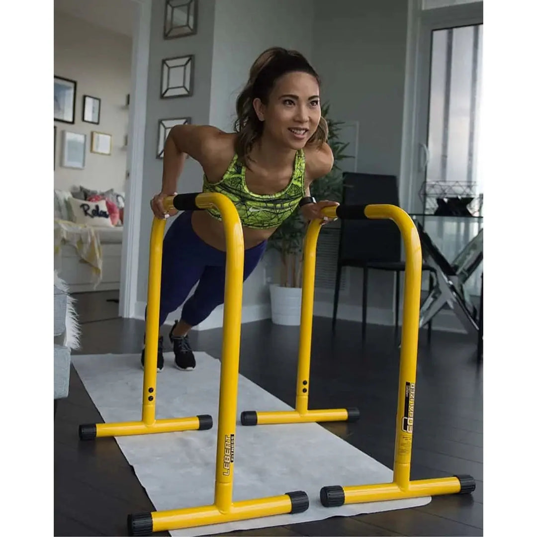 Lebert Equalizer Parallel Dip Bars- Yellow Strength &amp; Conditioning Lebert