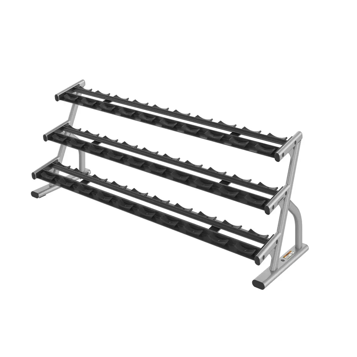 Life Fitness 3-Tier Long Saddle Dumbbell Rack (5-75lb) Storage Life Fitness