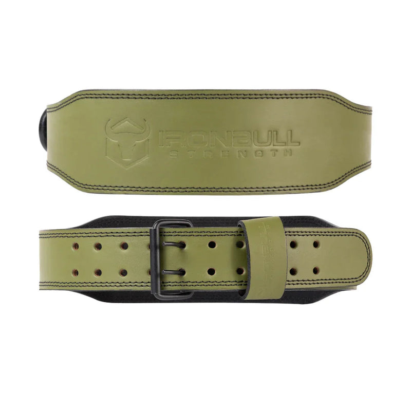 Iron Bull Strength Unleash 7mm Leather Lifting Belt Lifting Belts Iron Bull Strength Milspec Green Small