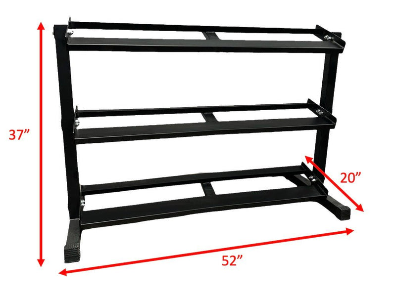 Pro 3-Tier Dumbbell Rack Storage Select Fitness