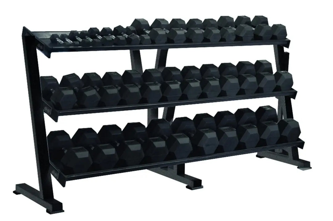 Professional Hex Dumbbell Rack Storage York Barbell 3-TIER