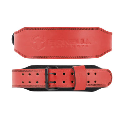 Iron Bull Strength Unleash 7mm Leather Lifting Belt Lifting Belts Iron Bull Strength Red Small
