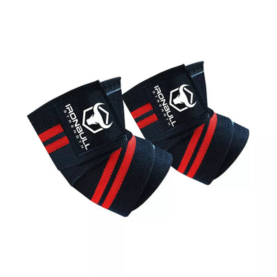Iron Bull Strength Classic Elbow Wraps Elbow Wraps Iron Bull Strength Black/Red  