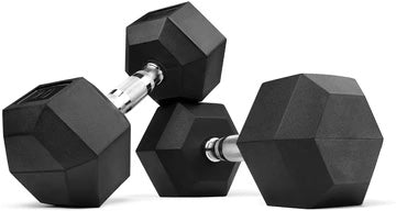 Select Fitness Premium Rubber Hex Dumbbell Set | 5-75LB Weights Select Fitness