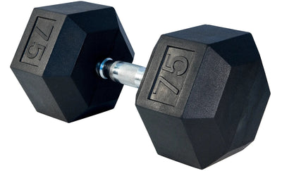 Select Fitness Premium Rubber Hex Dumbbell Set | 5-75LB Weights Select Fitness