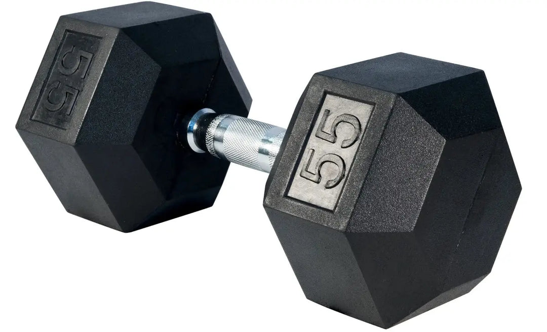 Select Fitness Premium Rubber Hex Dumbbell Set 55-75 LB Weights Select Fitness