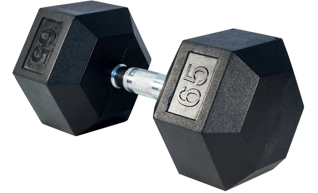 Select Fitness Premium Rubber Hex Dumbbells Weights Select Fitness 65 lbs