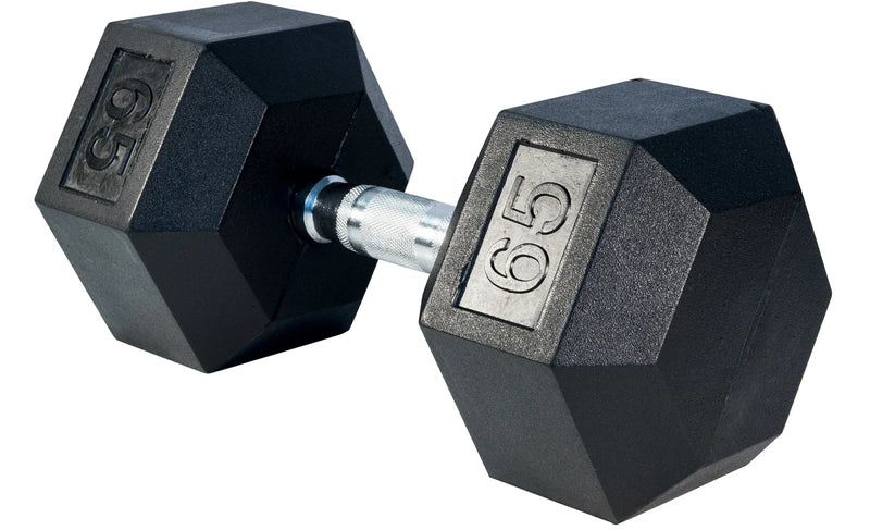 Select Fitness Premium Rubber Hex Dumbbells Weights Select Fitness 65 lbs