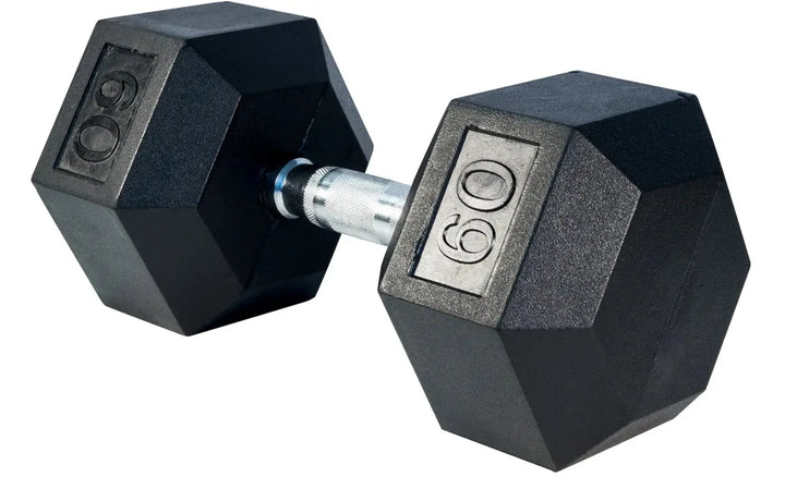 Select Fitness Premium Rubber Hex Dumbbells Weights Select Fitness 60 lbs