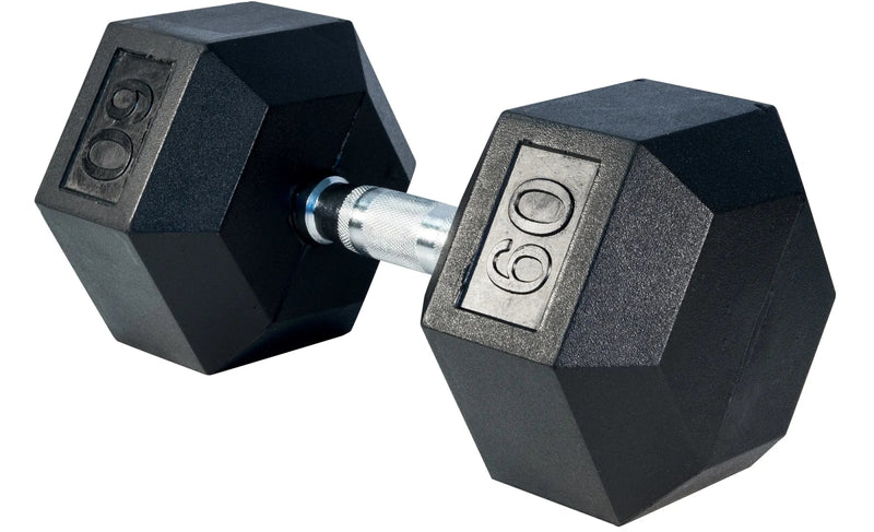 Select Fitness Premium Rubber Hex Dumbbells Weights Select Fitness 60 lbs