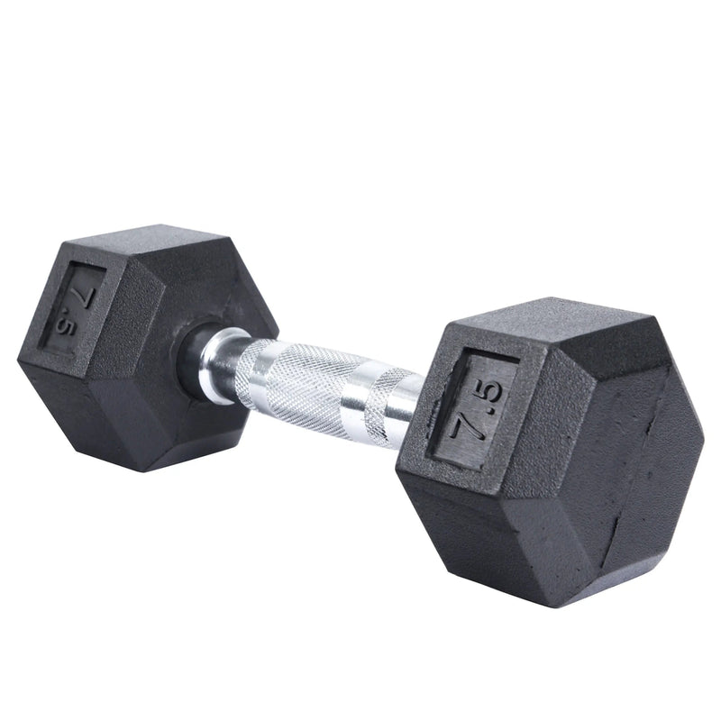 Select Fitness Premium Rubber Hex Dumbbells Weights Select Fitness 7.5 lbs
