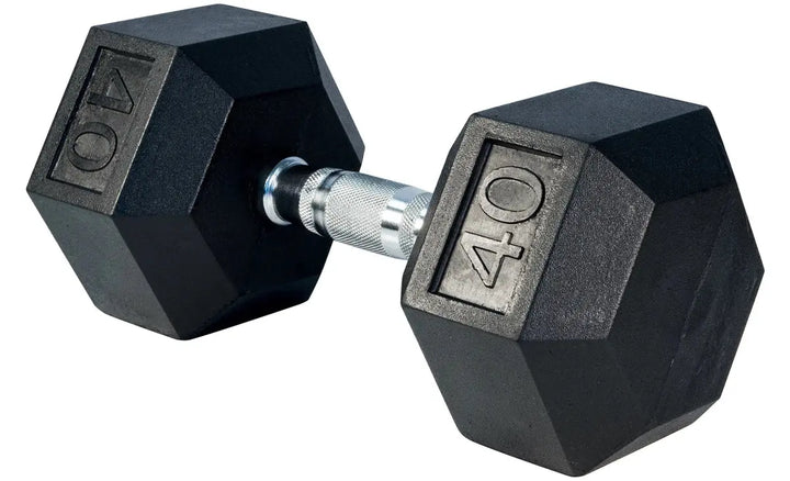 Select Fitness Premium Rubber Hex Dumbbells Weights Select Fitness 40 lbs