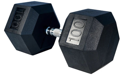 Select Fitness Premium Rubber Hex Dumbbells Weights Select Fitness 100 lbs