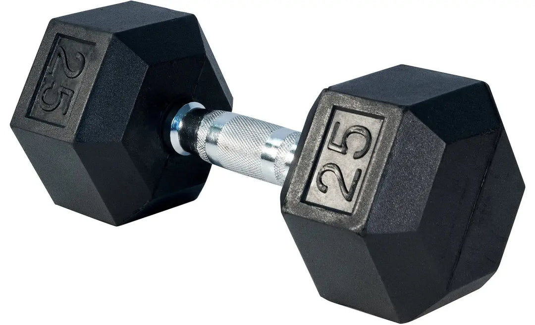 Select Fitness Premium Rubber Hex Dumbbells Weights Select Fitness 25 lbs