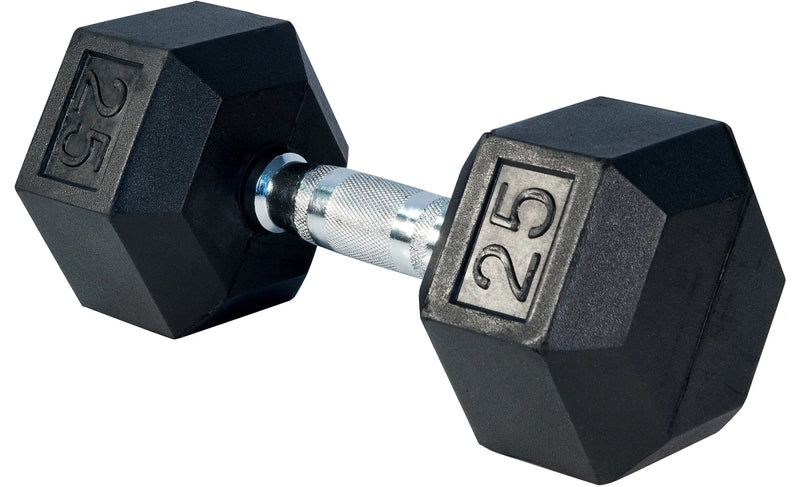 Select Fitness Premium Rubber Hex Dumbbells Weights Select Fitness 25 lbs