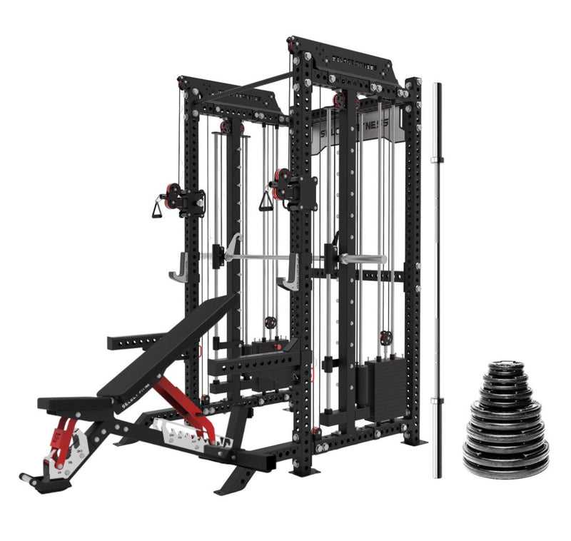Select Fitness SF-5 Smith Functional Bundle Strength Select Fitness SF-5 + 300lb Tri-Grip Plate Set + SF FIB-5 Adjustable Bench