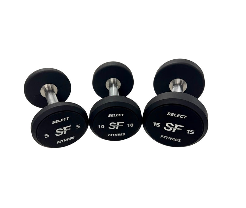 Select Fitness Urethane Round Dumbbells Weights Select Fitness 5 - 50 LBS  