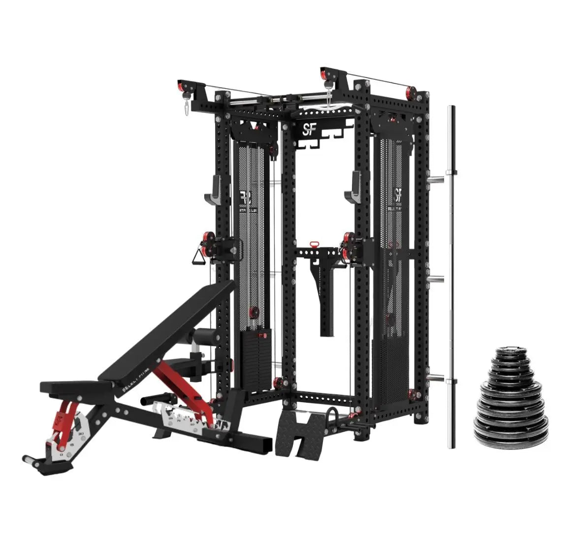 Select Fitness X-Factor Bundle Strength Select Fitness X-Factor + 300lb Plate Set + Barbell + SF FIB-5 Adjustable Bench