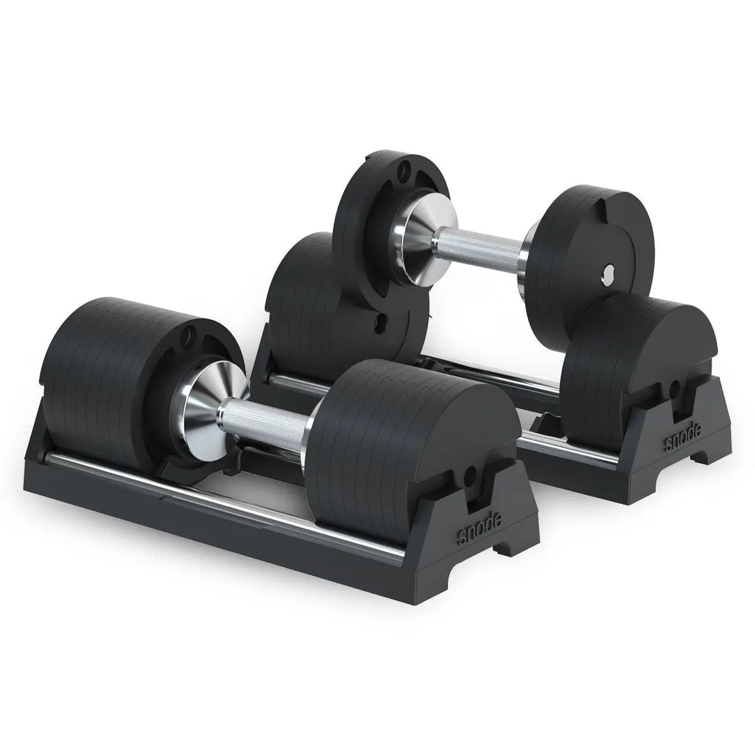 Snode Drop-proof Cast Iron Adjustable Dumbbells 80 lbs and Stand Bundle Weights Snode Sport