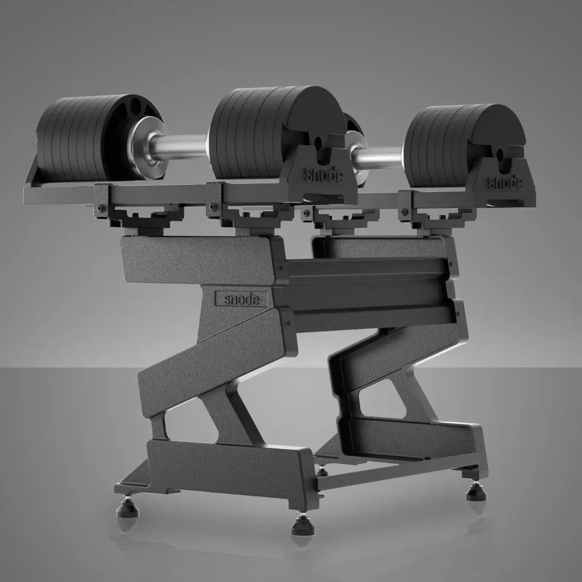 Snode Ultimate Strength Training Bundle : Adjustable Dumbbells (80 lbs)/Magnetic plates/Rack Weights Snode Sport