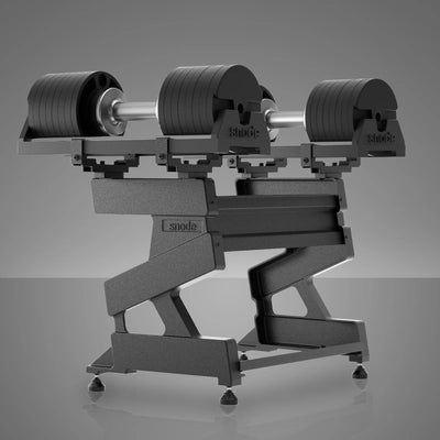 Snode Ultimate Strength Training Bundle : Adjustable Dumbbells (80 lbs)/Magnetic plates/Rack Weights Snode Sport