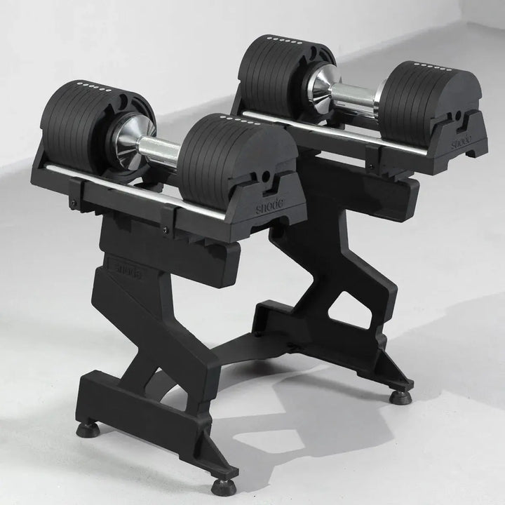 Snode Drop-proof Cast Iron Adjustable Dumbbells 80 lbs and Stand Bundle Weights Snode Sport