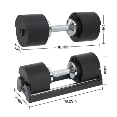 Snode Ultimate Strength Training Bundle : Adjustable Dumbbells (80 lbs)/Magnetic plates/Rack Weights Snode Sport