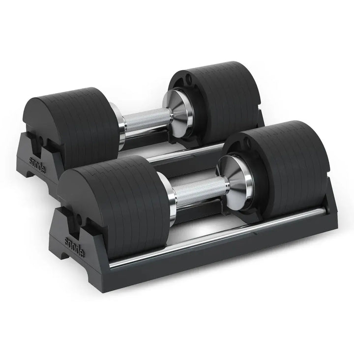 Snode Ultimate Strength Training Bundle : Adjustable Dumbbells (80 lbs)/Magnetic plates/Rack Weights Snode Sport