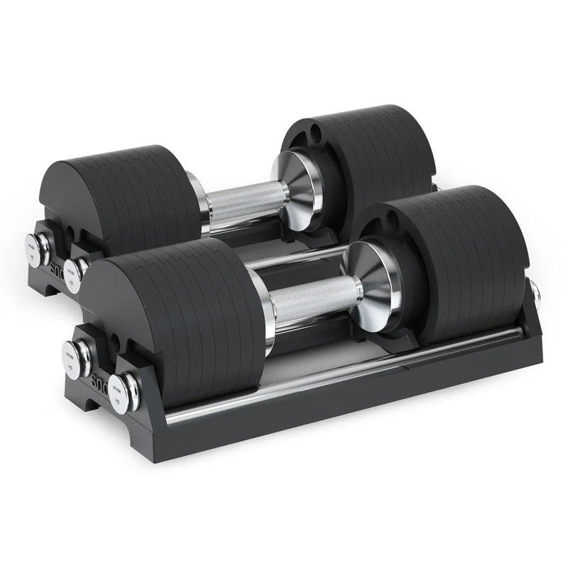 Snode Ultimate Strength Training Bundle : Adjustable Dumbbells (80 lbs)/Magnetic plates/Rack Weights Snode Sport
