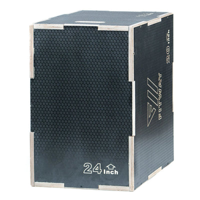FitWay 3 in 1 Non-Slip Wood Plyo Box 16 x 20 x 24 Inch Strength & Conditioning FitWay Fitness