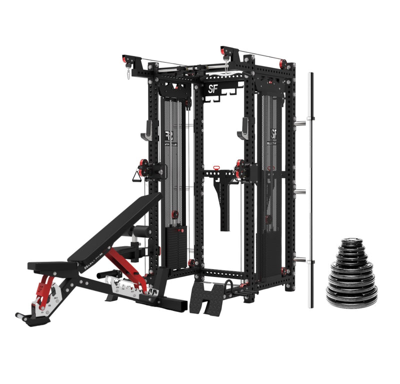 Select Fitness X-Factor Bundle Strength Select Fitness X-Factor + 300lb Plate Set + Barbell + SF FIB-5 Adjustable Bench  