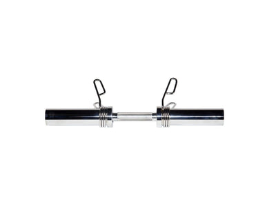 York 20″ Olympic Dumbbell Handle w/ Spring Clip Collars Weights York Barbell