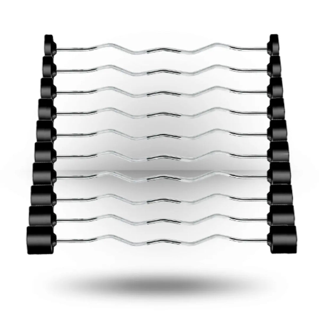 York Barbell Fixed Pro EZ Curl Barbell - Rubber Coated Weights York Barbell