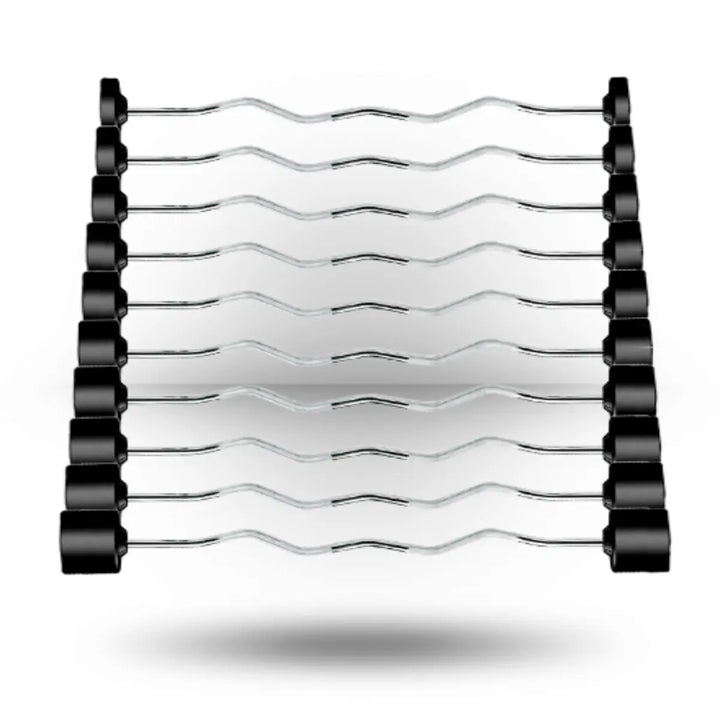 York Barbell Fixed Pro EZ Curl Barbell - Rubber Coated Weights York Barbell