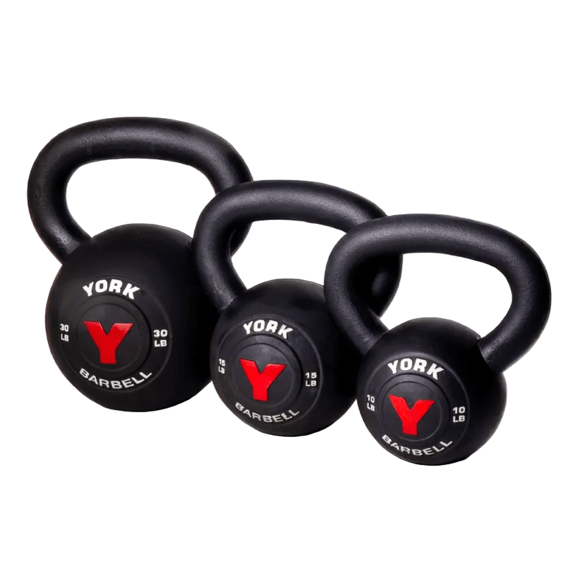 York Barbell Rubber Coated Cast Iron Kettlebells Weights York Barbell