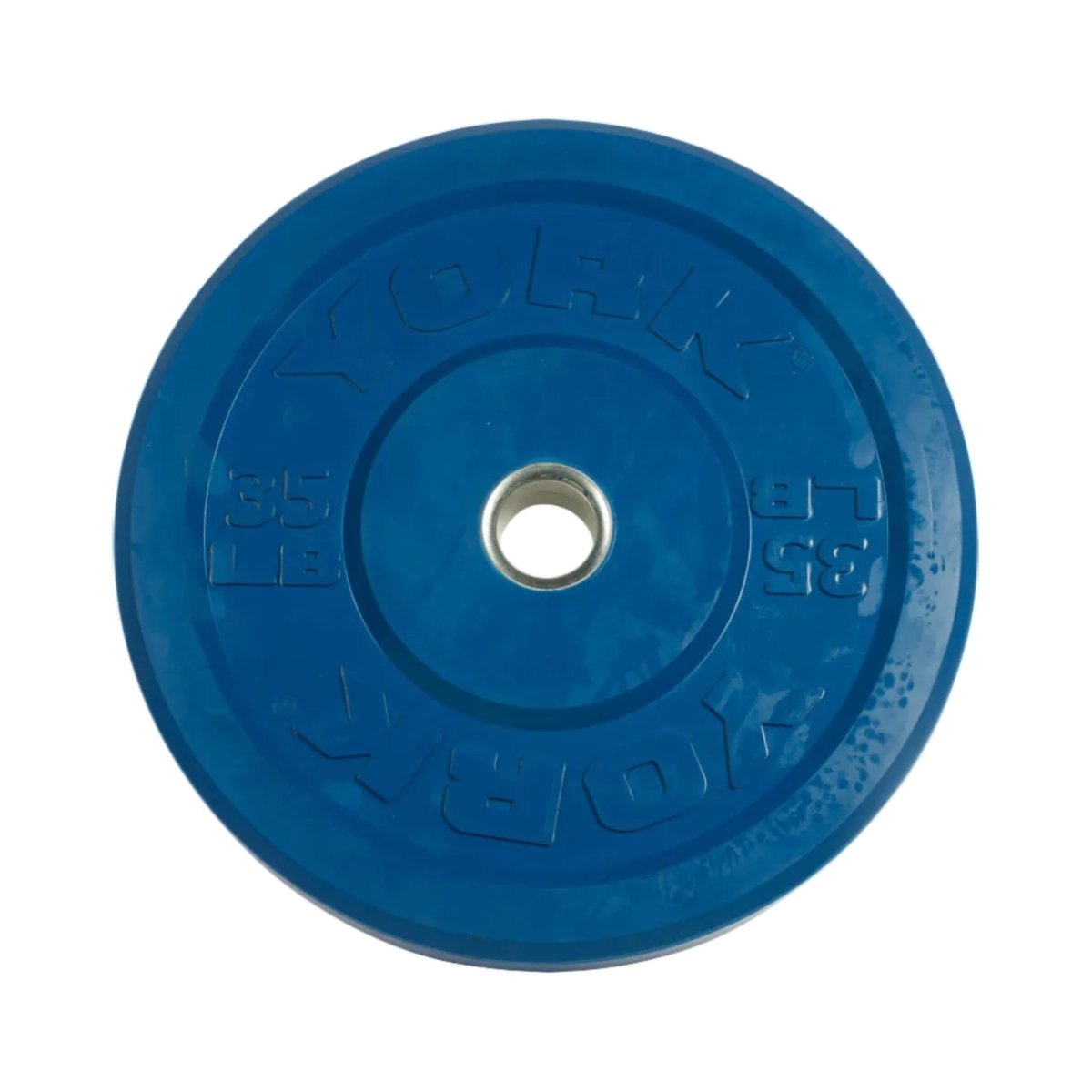 York Solid Rubber Training Bumper Plates Imperial (LB) Weights York Barbell 35lb Blue
