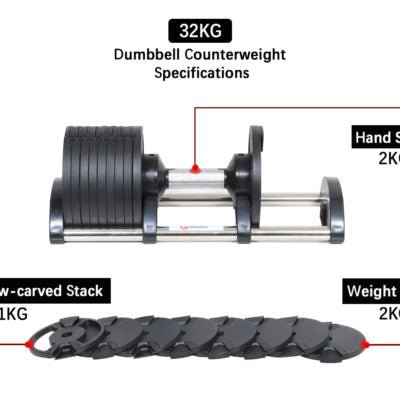 AL-D01 Adjustable Dumbbell 32 kg | Single Weights Altas Strength   