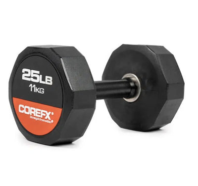 CoreFx 12-Sided Rubber Dumbbell, Single Weights CoreFX   