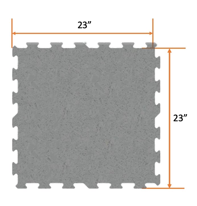 Ecore Performance Motivate Interlock Rubber Tiles, Dark Grey,  7.5mm x 23" x 23" Flooring Ecore International   