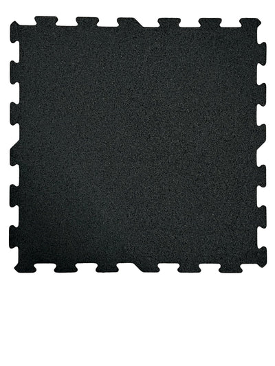 GymGrounds Remnants Interlocking Rubber Tile - Black - 8mm Flooring GymGrounds   