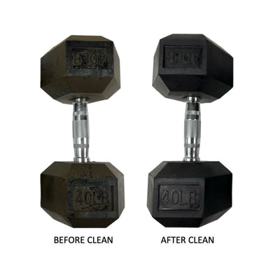 Gravel Yard Rubber Hex Dumbbells Weights Gravel Yard